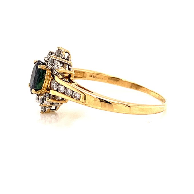 Sapphire and Diamond Cluster Ring - Image 3
