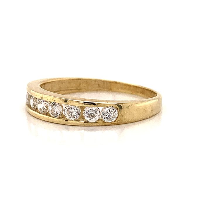 Channel Set Cubic Zirconia Eternity Ring - Image 2