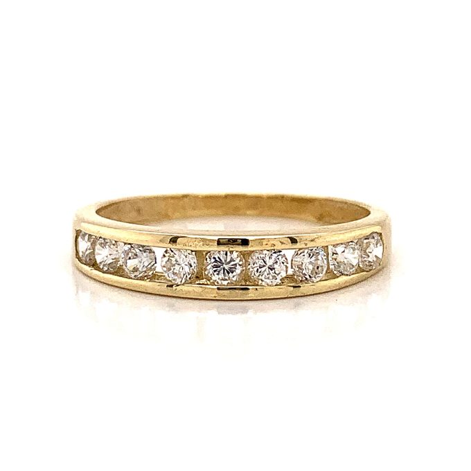 Channel Set Cubic Zirconia Eternity Ring