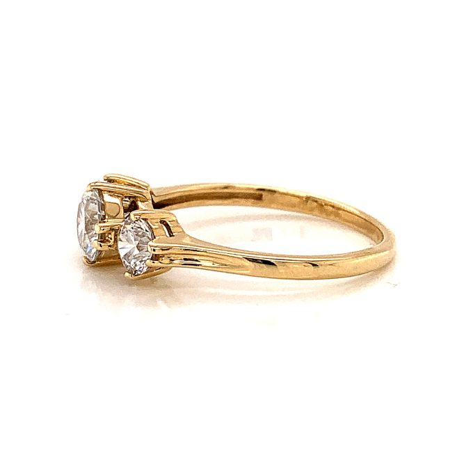 Cubic Zirconia Trilogy Ring - Image 3