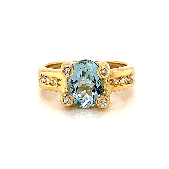 Topaz and Diamond Dress Ring