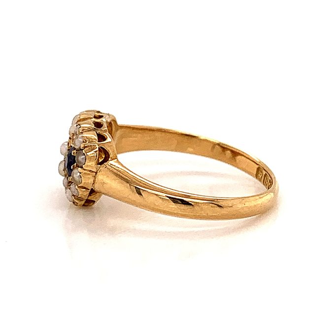 Victorian Ruby, Sapphire and Pearl Ring - Image 3