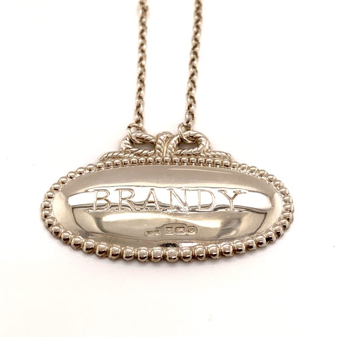 Sterling Silver Brandy Label - Image 3