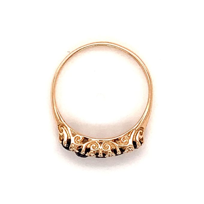Rose Gold Five Stone Sapphire Ring - Image 4