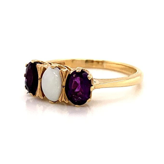 Amethyst and Opal Dress Ring - Image 3