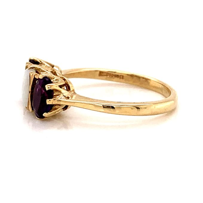 Amethyst and Opal Dress Ring - Image 2