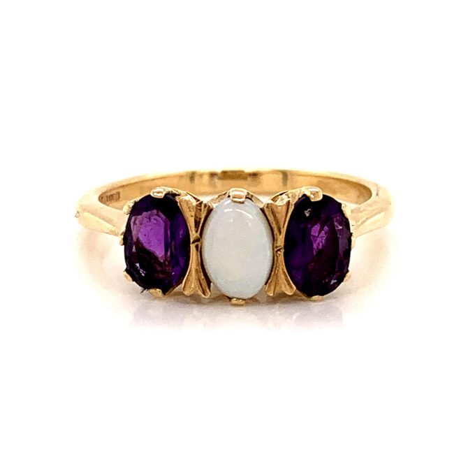 Amethyst and Opal Dress Ring