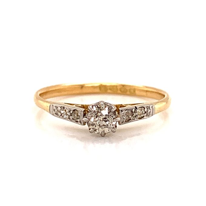 Vintage Diamond Solitaire Ring
