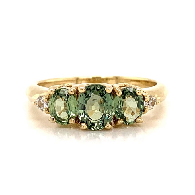 Green Sapphire Dress Ring