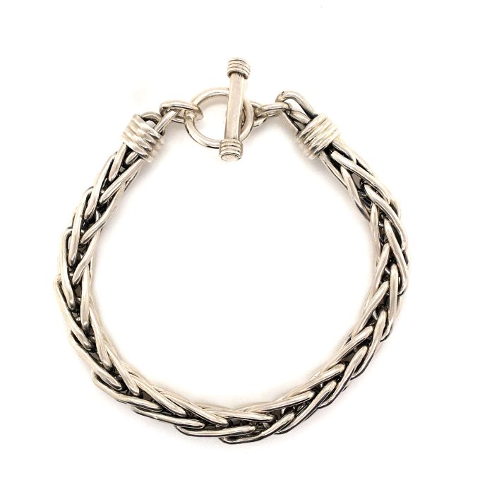 Silver Handmade Heavy Bracelet - Image 3
