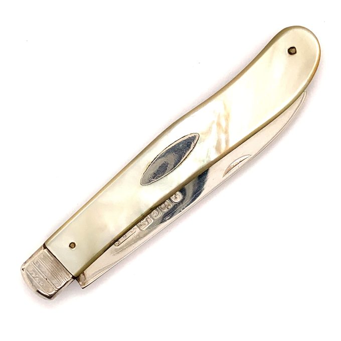 Antique Silver and Mother of Pearl Fruit Knife