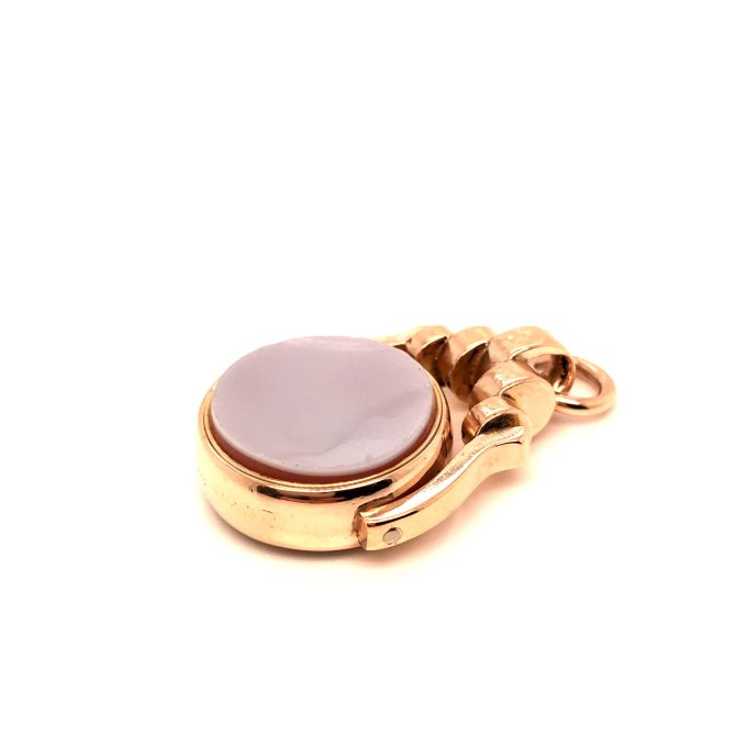 Antique Rose Gold Circular Fob - Image 4