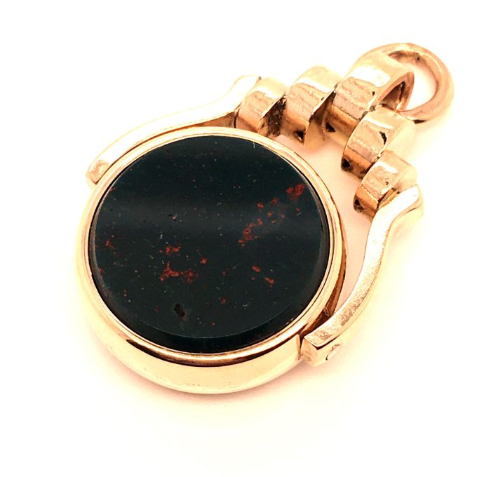Antique Rose Gold Circular Fob