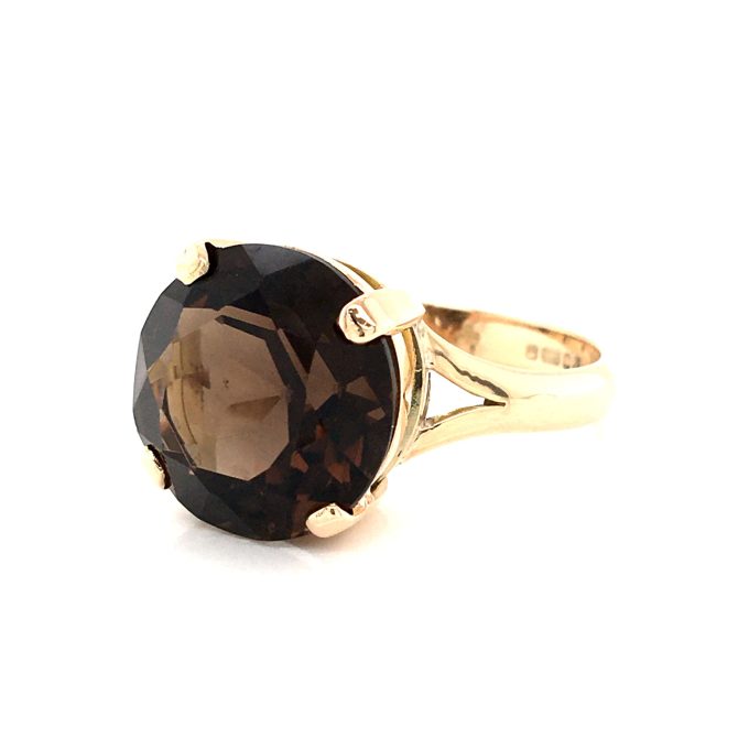 Gold Smoky Quartz Ring - Image 2