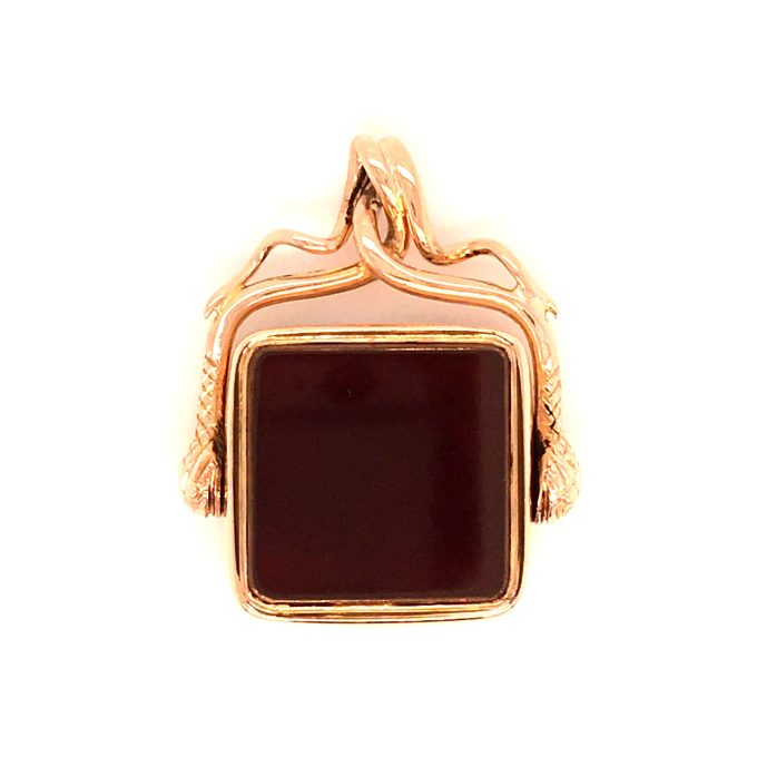 Antique Rose Gold Double Sided Fob - Image 2