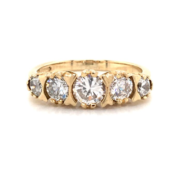 Cubic Zirconia Five Stone Ring