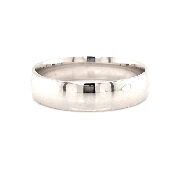 White Gold Court Band 5mm