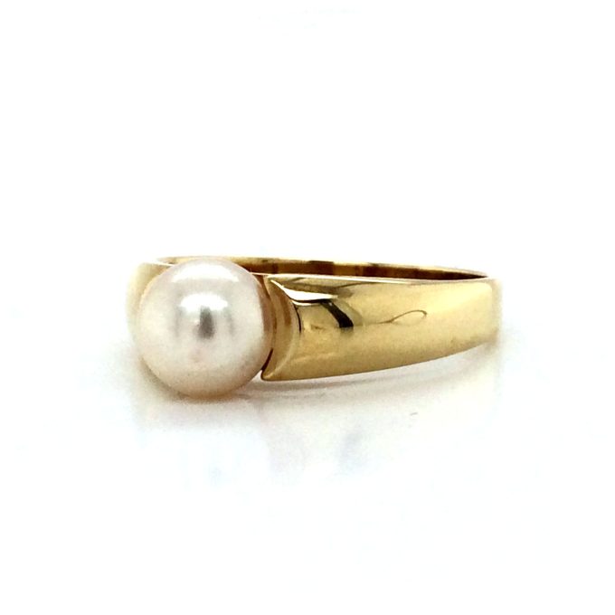 9ct Gold Pearl Set Ring - Image 2
