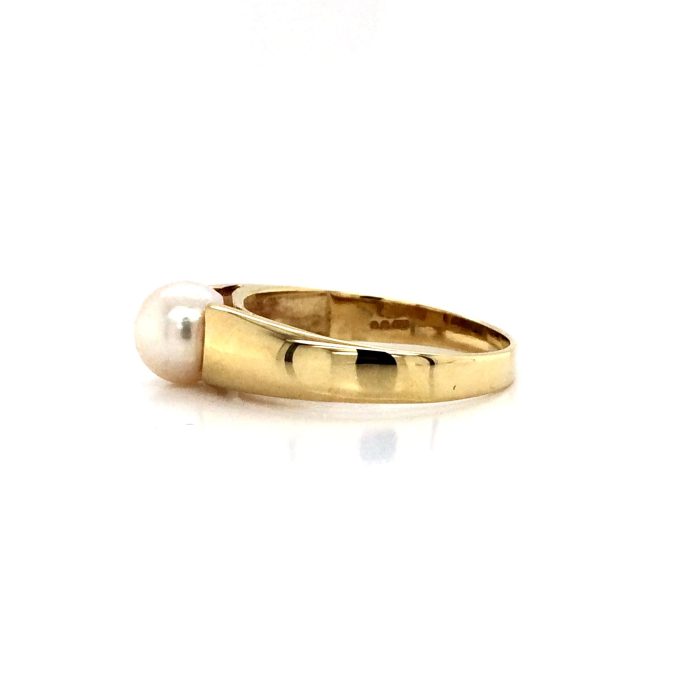 9ct Gold Pearl Set Ring - Image 3