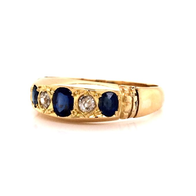 Antique Sapphire and Diamond Ring - Image 2