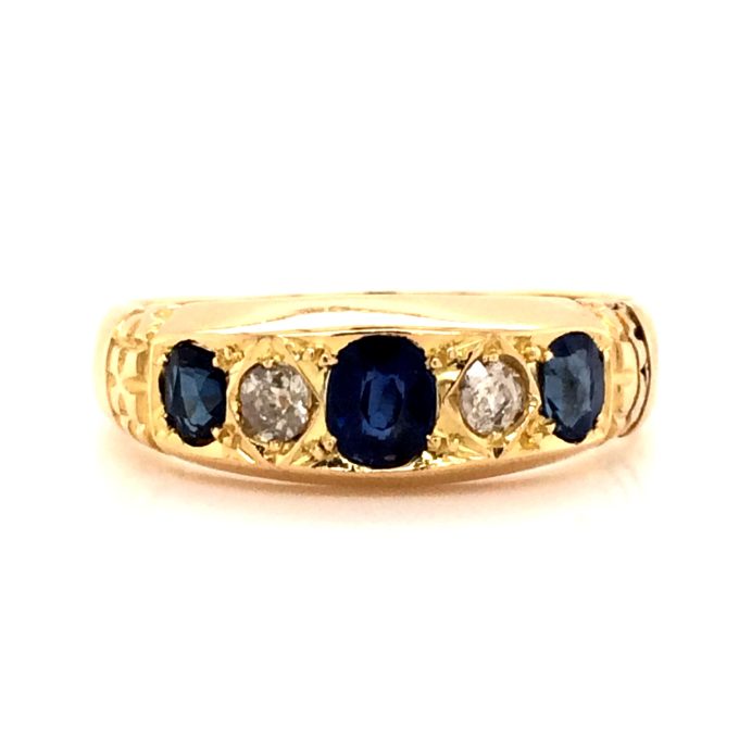 Antique Sapphire and Diamond Ring