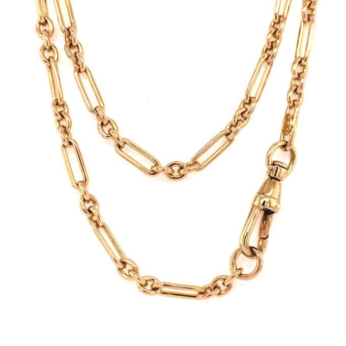 Antique 15ct Gold Fancy Link Chain - Image 4