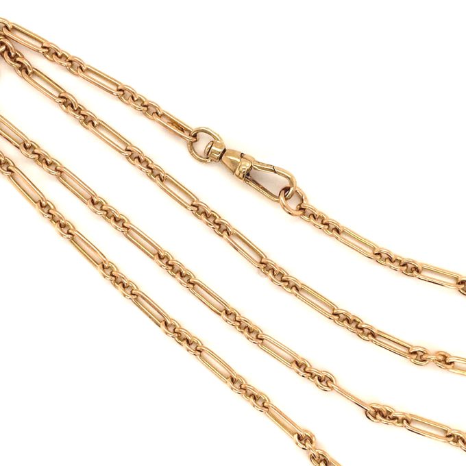 Antique 15ct Gold Fancy Link Chain - Image 3