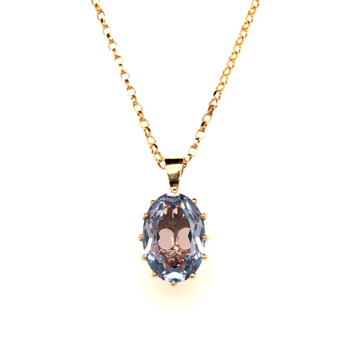 9ct Gold Blue Topaz Necklace