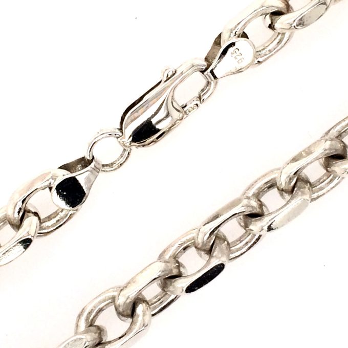 Chunky Silver Trace Link Chain - Image 2