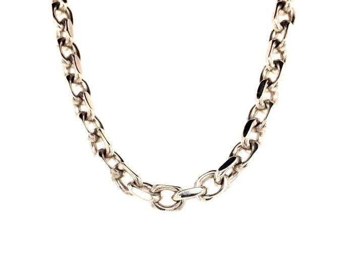 Chunky Silver Trace Link Chain