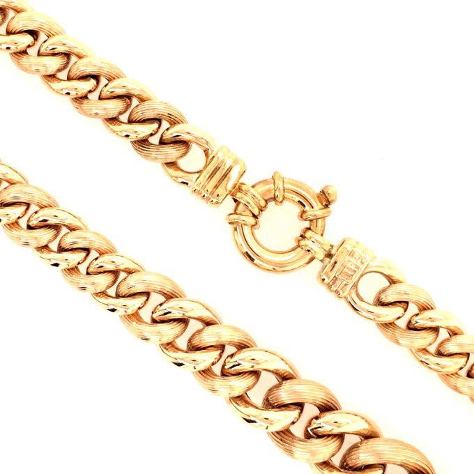 Yellow Gold Curb Link Dress Chain - Image 3