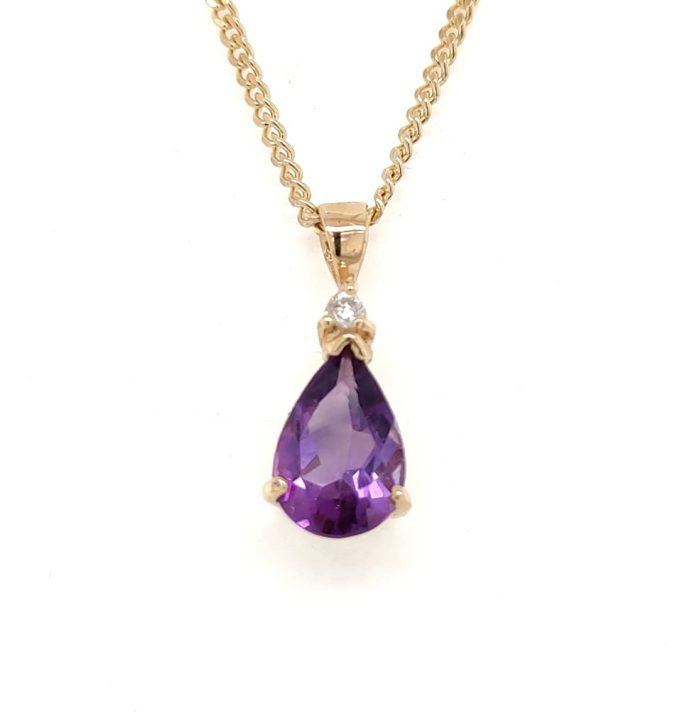 Amethyst and Diamond Necklace