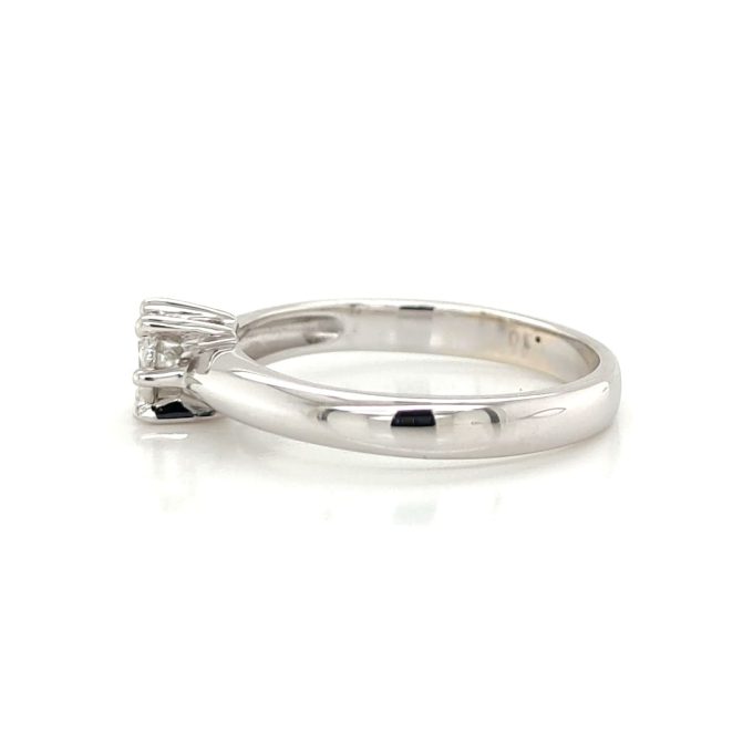 White Gold Diamond Solitaire Ring - Image 3