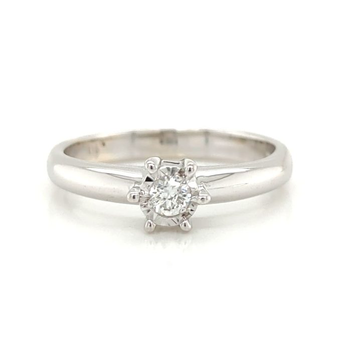 White Gold Diamond Solitaire Ring
