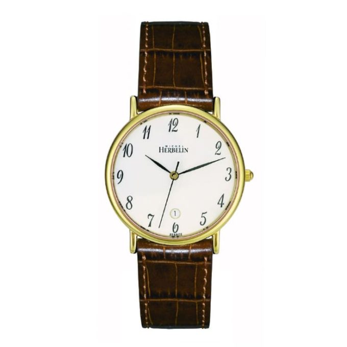 Herbelin Gents Gold Sonates Watch 12443/P28GO