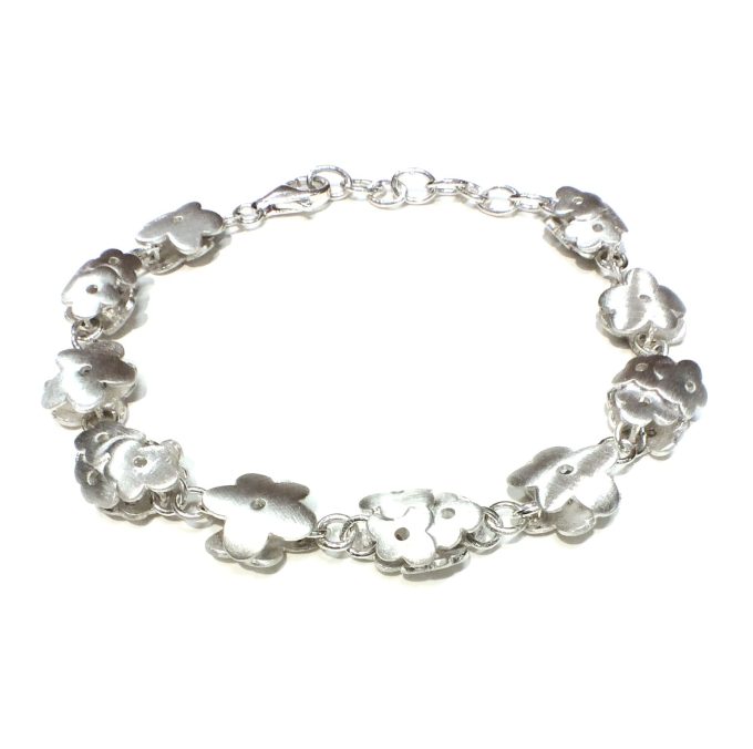 Bastian Silver Flower Bracelet
