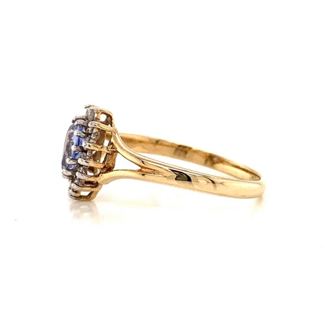 Pear Cut Sapphire and Diamond Ring - Image 3