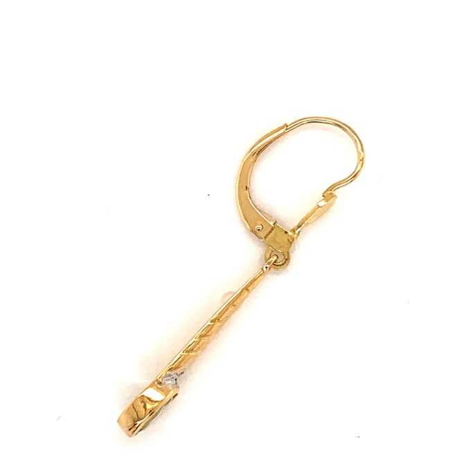 Aquamarine Gold Drop Earrings - Image 2