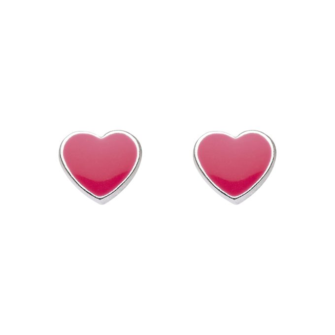 Kit Heath Pink Heart Studs