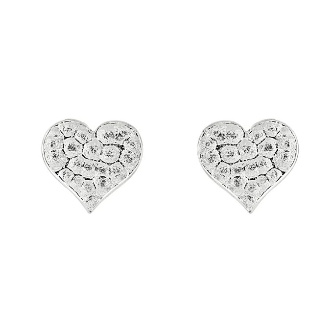 Kit Heath Hammered Heart Studs