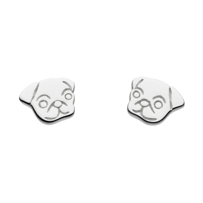 Kit Heath Silver Pug Studs