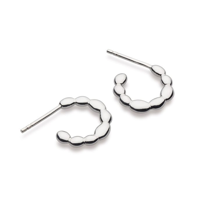 Kit Heath Silver Pebble Hoops