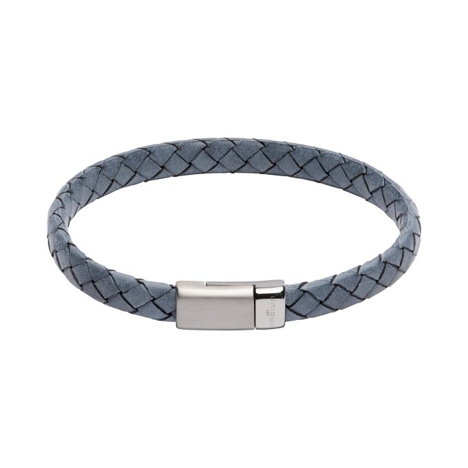 Unique Blue Leather Bracelet