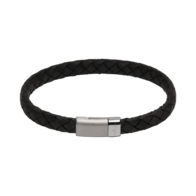 Unique Black Leather Bracelet