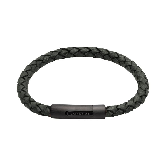 Unique Dark Green Leather Bracelet