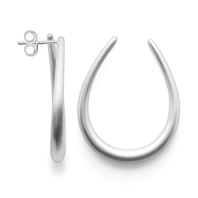 Bastian Earrings with a Sophisticated Satin Design