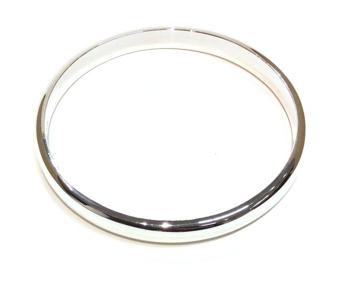 Solid Silver 8mm Round Bangle