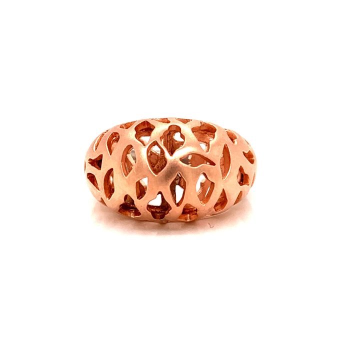 Bastian Rose Gold Pierced Bombe Ring