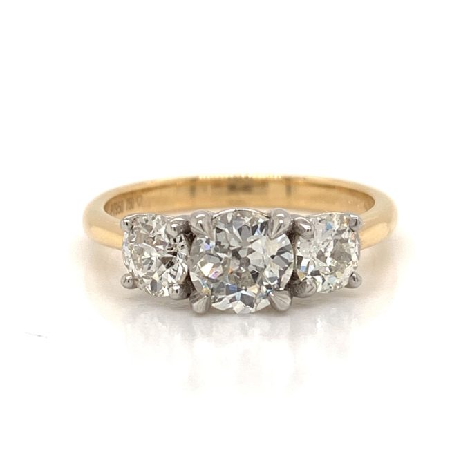 18ct Gold Diamond Trilogy Ring