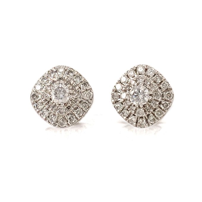 Pave Diamond Stud Earrings